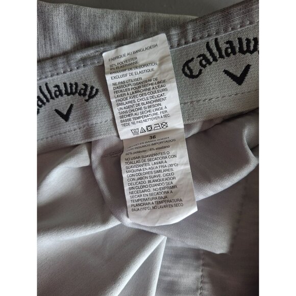 Callaway Casual Dress Shorts Mens Size 36 Light Gray - Picture 4 of 8
